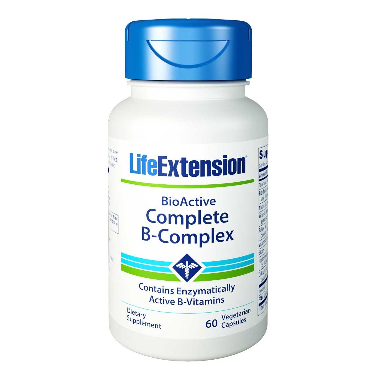 Life Extension Bio Active Complete B-Complex Συμπλήρωμα Διατροφής Βιταμινών του Συμπλέγματος Β 60veg.caps
