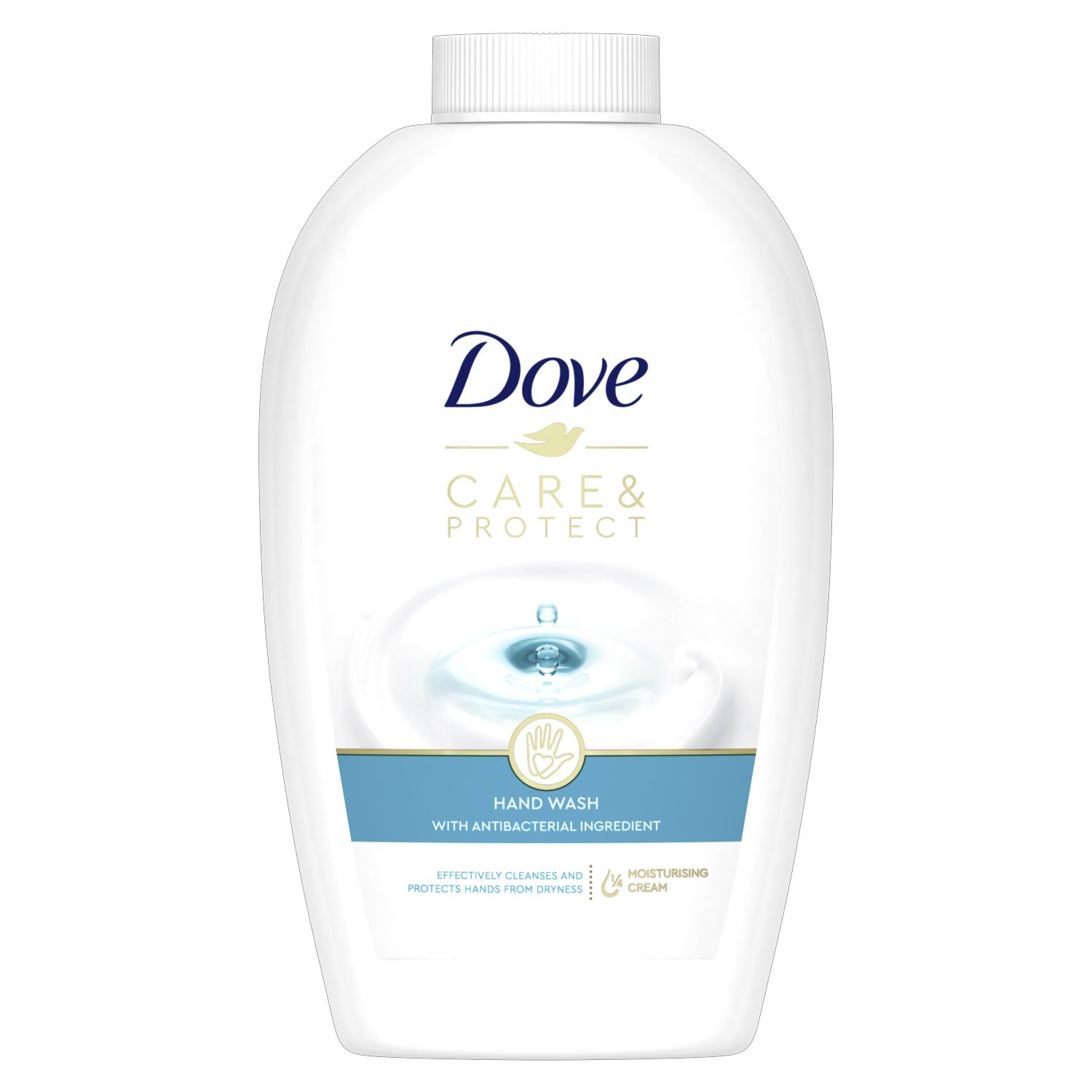 Dove Care & Protect Hand Wash Refill Ενυδατικό Υγρό Σαπούνι Χεριών με Αντιβακτηριακό Συστατικό, Ανταλλακτικό Χωρίς Αντλία 250ml