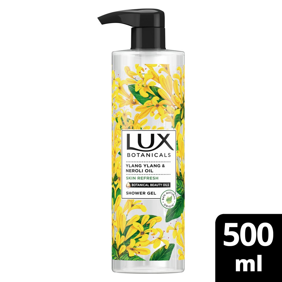 Lux Botanicals Ylang Ylang & Neroli Oil Skin Refresh Shower Gel Αφρόλουτρο με Πλούσιο Άρωμα Ylang Ylang & Έλαιο Νερολί 500ml