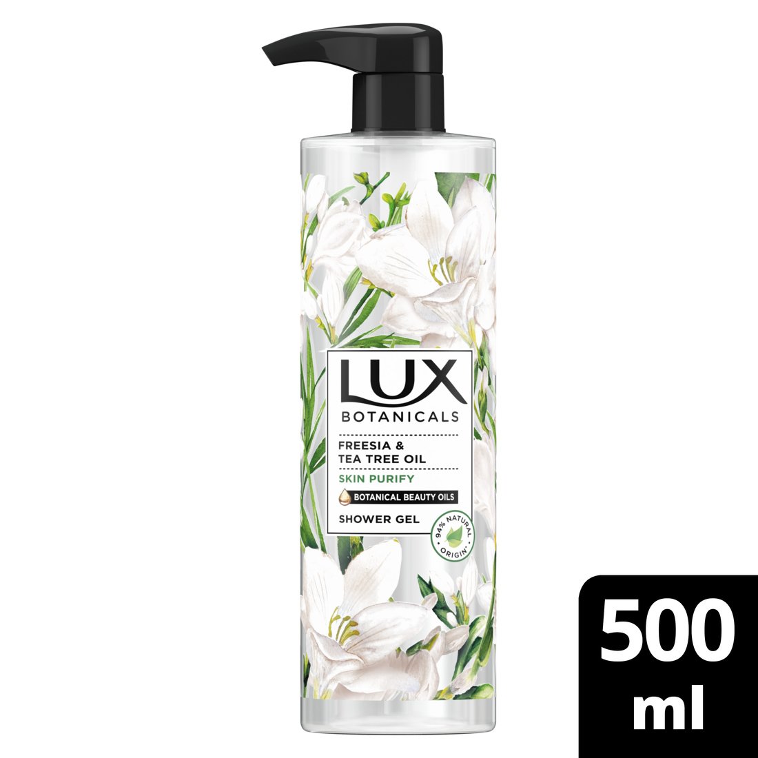 Lux Botanicals Freesia & Tea Tree Oil Skin Purify Shower Gel Αρωματικό Αφρόλουτρο 500ml