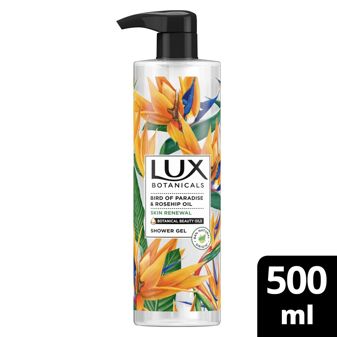 Lux Botancals Bird Of Paradise & Rosehip Oil Skin Renewal Shower Gel Αφρόλουτρο με Σαγηνευτικό Άρωμα 500ml