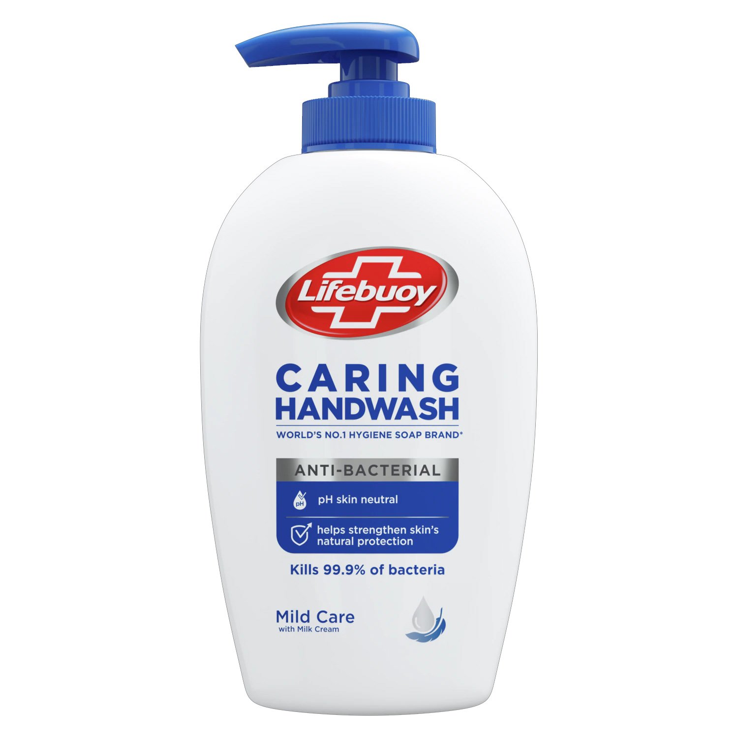 Lifebuoy Caring Handwash Mild Care with Milk Cream Αντιβακτηριδιακό Κρεμοσάπουνο Χεριών 250ml