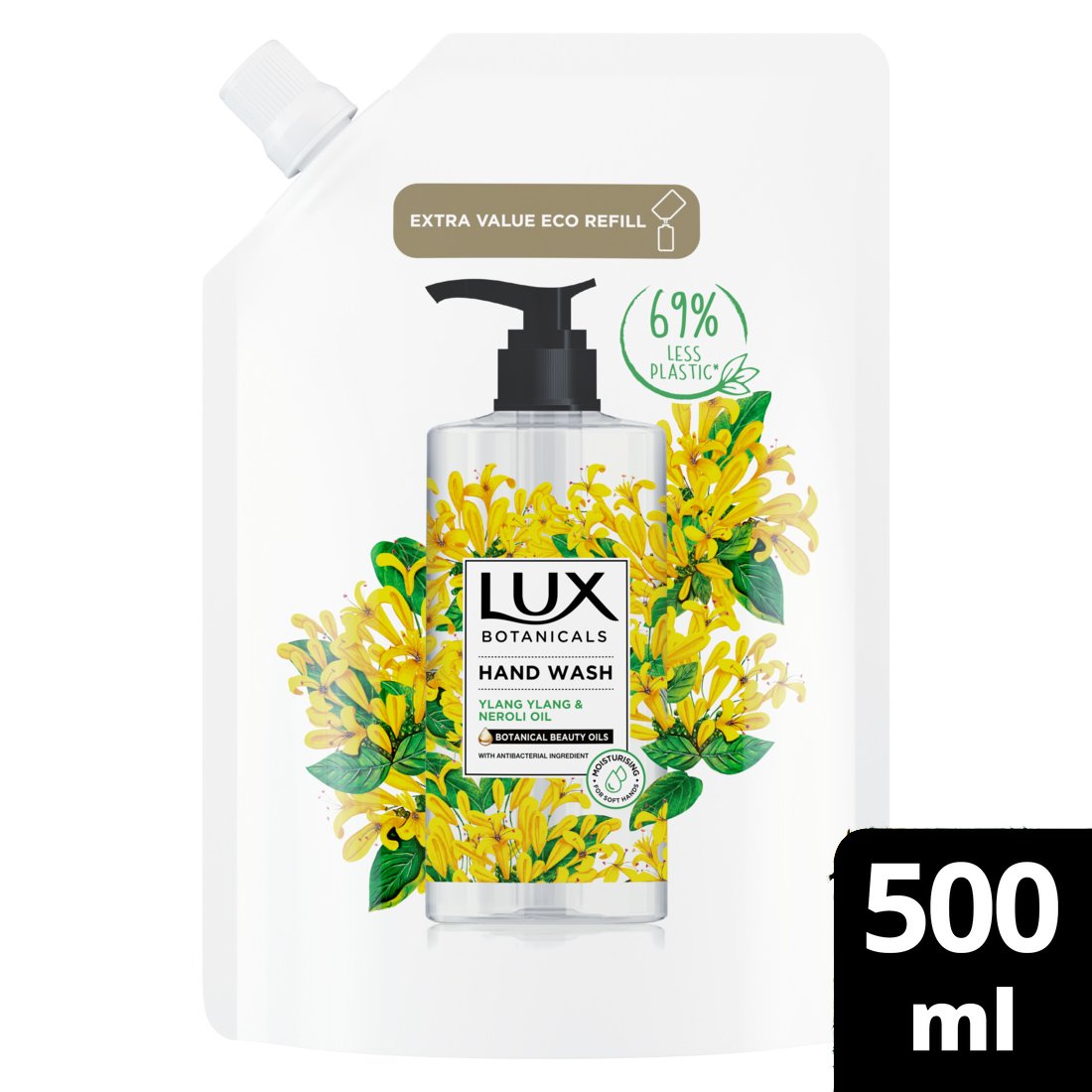 Lux Botanicals Ylang Ylang & Neroli Oil Skin Refresh Hand Wash Refill Ανταλλακτικό Κρεμοσάπουνο με Πλούσιο Άρωμα 500ml
