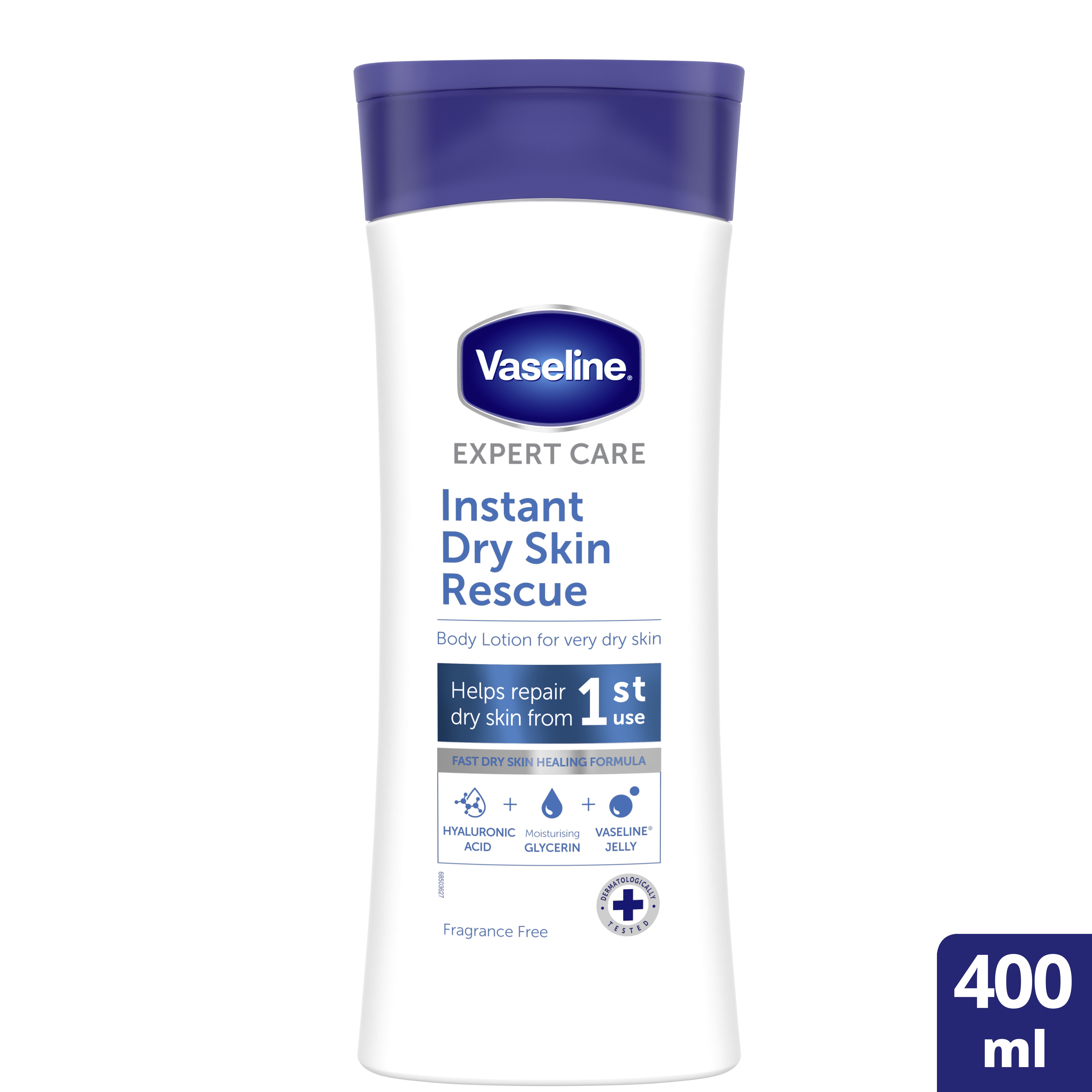 Vaseline Instant Dry Skin Rescue Body Lotion for Very Dry Skin Λοσιόν Σώματος για Επανόρθωση της Ξηρής Επιδερμίδας 400ml