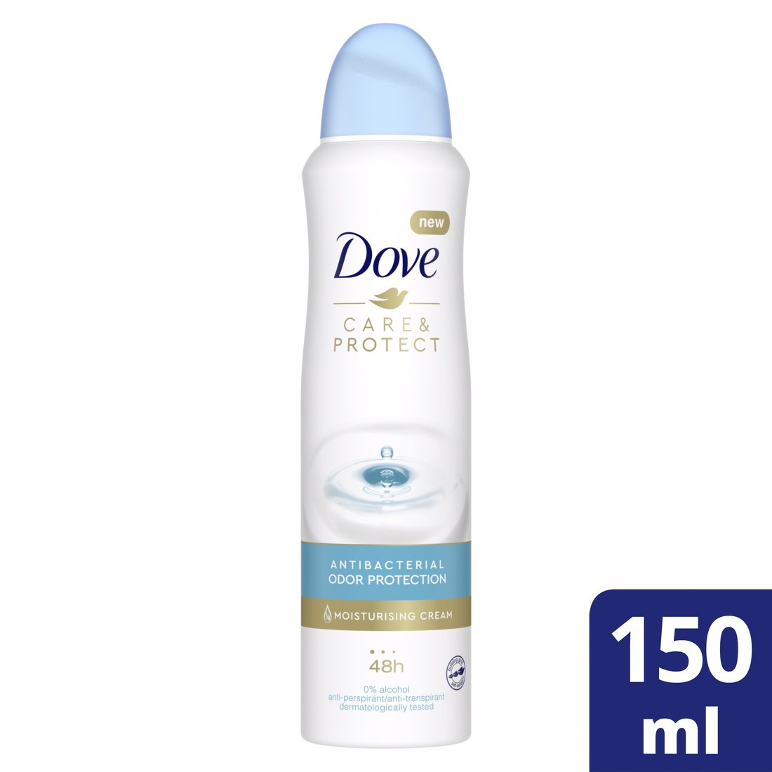 Dove Care & Protect Antibacterial Odor Protection Spray with Moisturising Cream Αποσμητικό 48ωρης Προστασίας 150ml