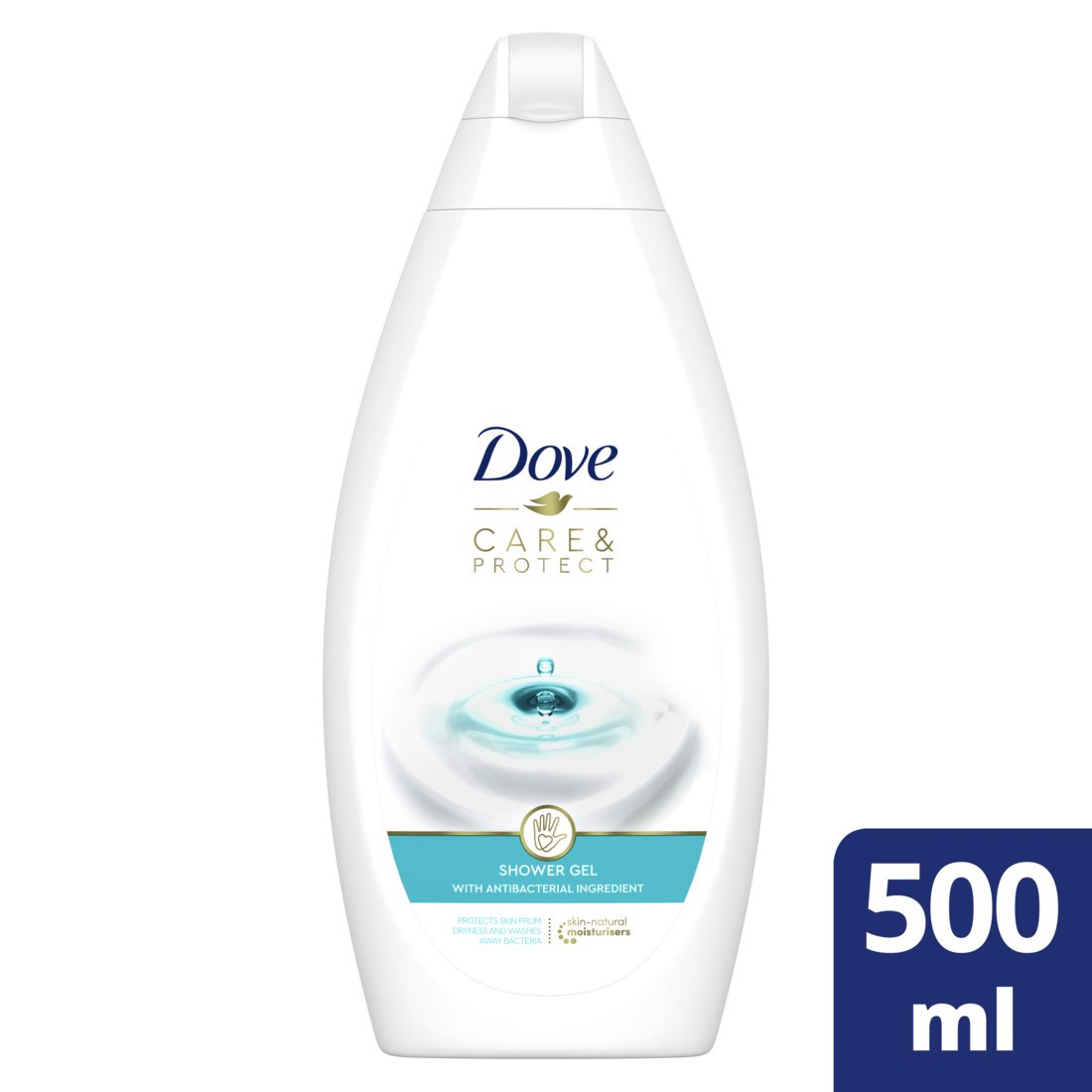 Dove Care & Protect Shower Gel with Antibacterial Ingredient Αφρόλουτρο για Προστασία Από την Ξηρότητα Μετά το Ντους 500ml