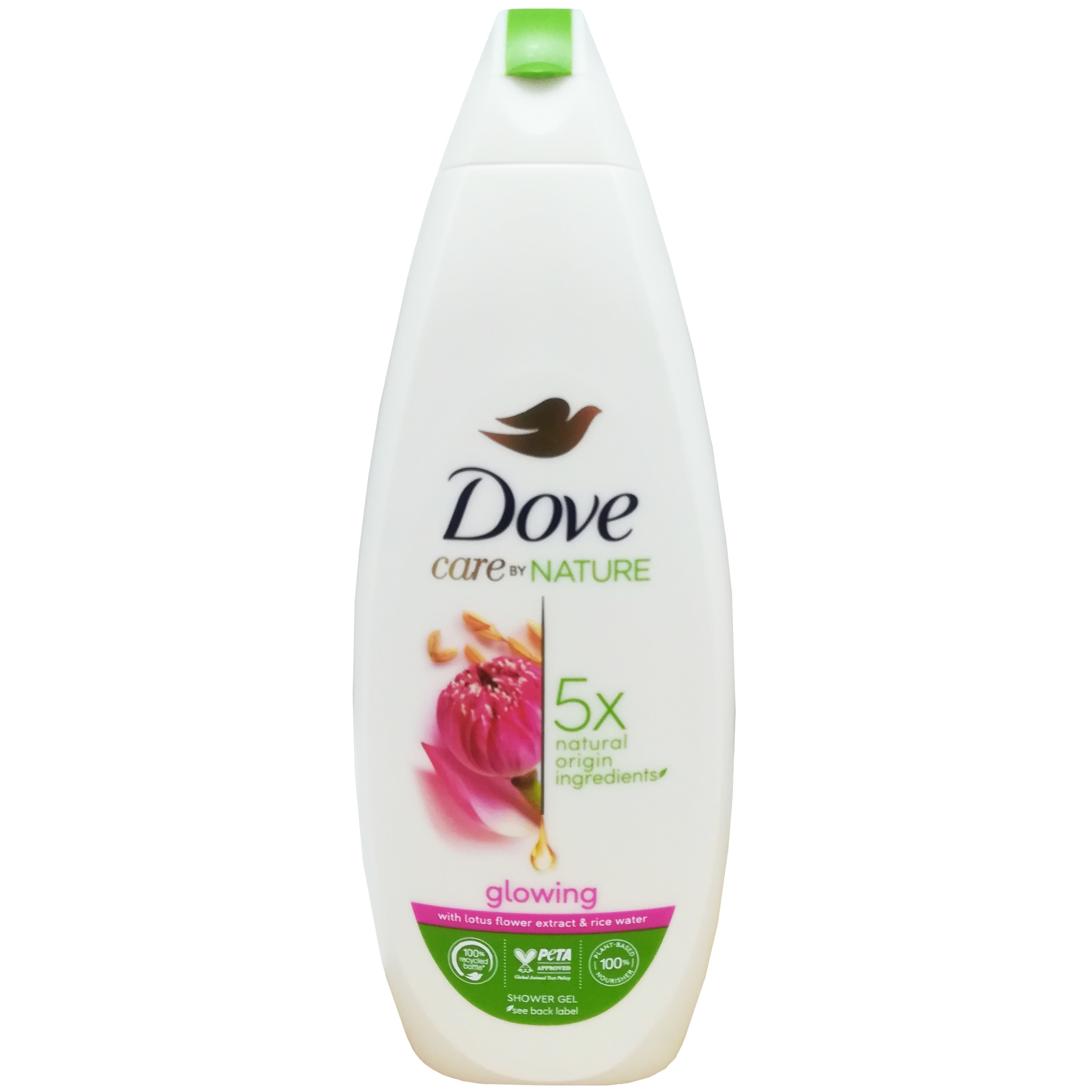 Dove Care by Nature Glowing Shower Gel Αφρόλουτρο Gel με Εκχύλισμα Λουλουδιών Λωτού 600ml