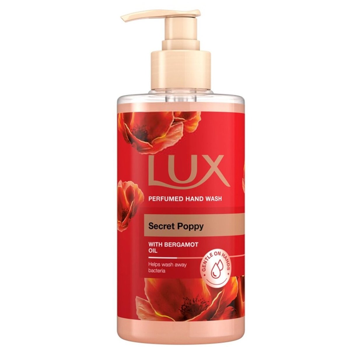 Lux Secret Poppy Perfumed Hand Wash with Bergamot Oil Κρεμοσάπουνο με Έλαιο Περγαμόντου & Άρωμα από Άνθη Εξωτικών Λουλουδιών 380ml