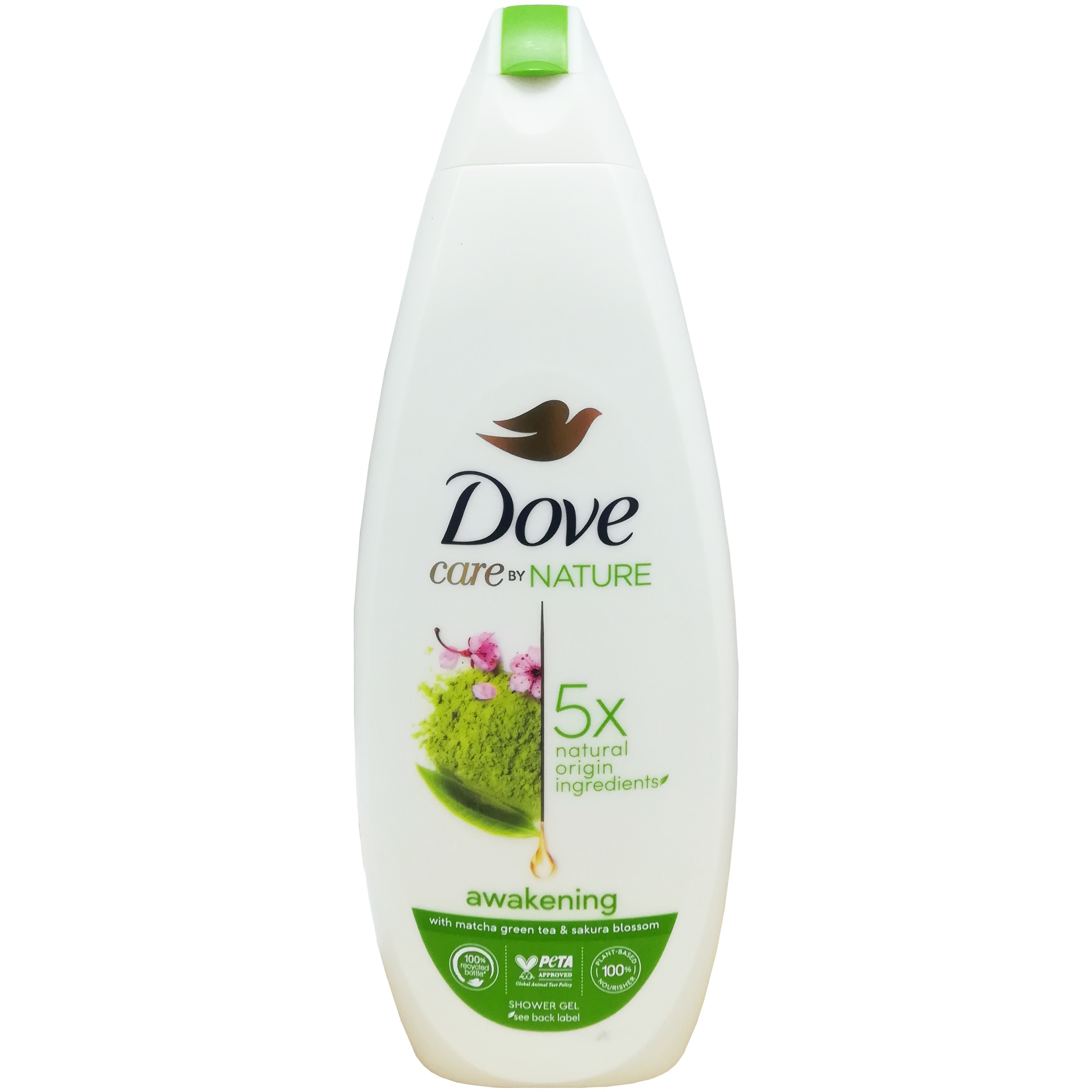 Dove Care By Nature Awakening Shower Gel Αφρόλουτρο Gel με Εκχύλισμα Πράσινου Τσάι & Άνθους Sakura 600ml