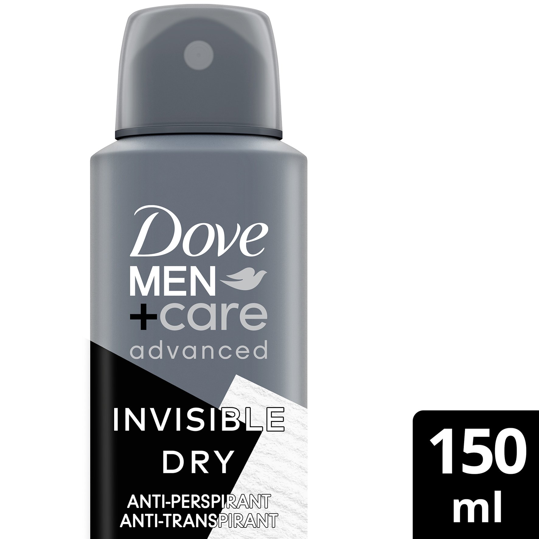 Dove Men+ Care Advanced Invisible Dry Deo Spray Προηγμένο Ανδρικό Αποσμητικό για Φροντίδα της Επιδερμίδας Κατά των Κηλίδων της Εφίδρωσης Μακράς Διάρκειας 150ml