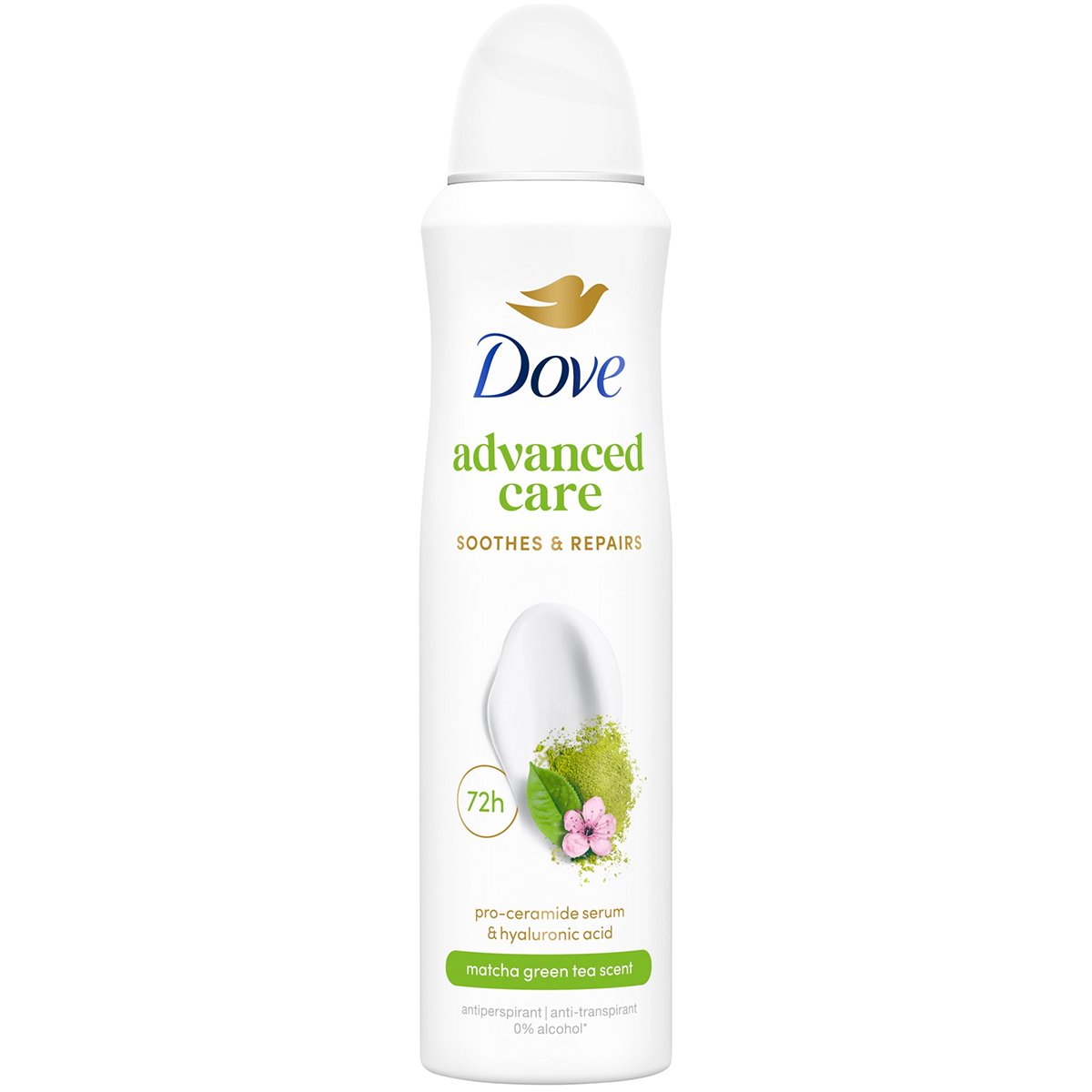 Dove Advanced Care Matcha Green Tea & Sakura Blossom Scent Spray Αποσμητικό Spray με Άρωμα Πράσινου Τσαγιού & Σακούρα για Αντιιδρωτική Προστασία Έως 72 Ώρες 150ml
