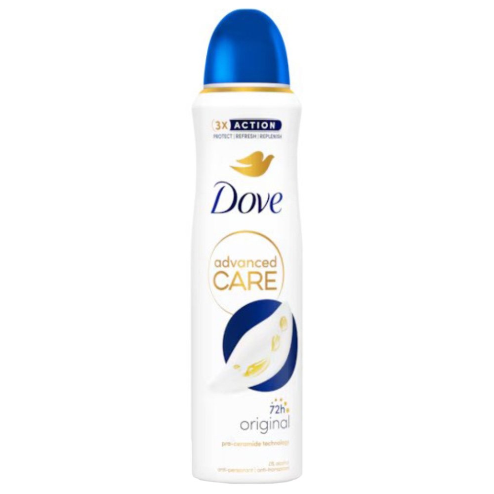Dove Dove Advanced Care Original 72h Anti-Perspirant Body Spray Αποσμητικό Spray για Αντιιδρωτική Προστασία Έως 72 Ώρες 150ml