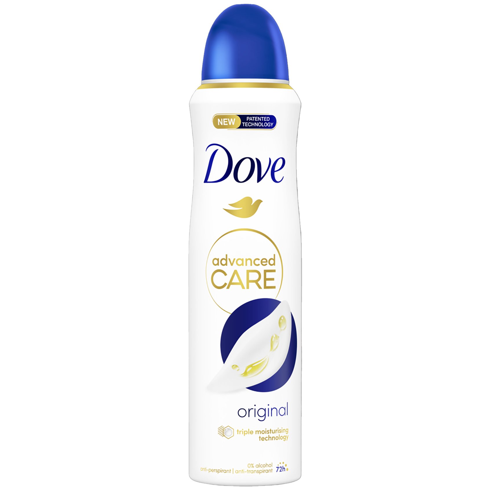 Dove Advanced Care 72h Original Αποσμητικό 72ωρης Αντιιδρωτικής Προστασίας με Διακριτικό Άρωμα 150ml