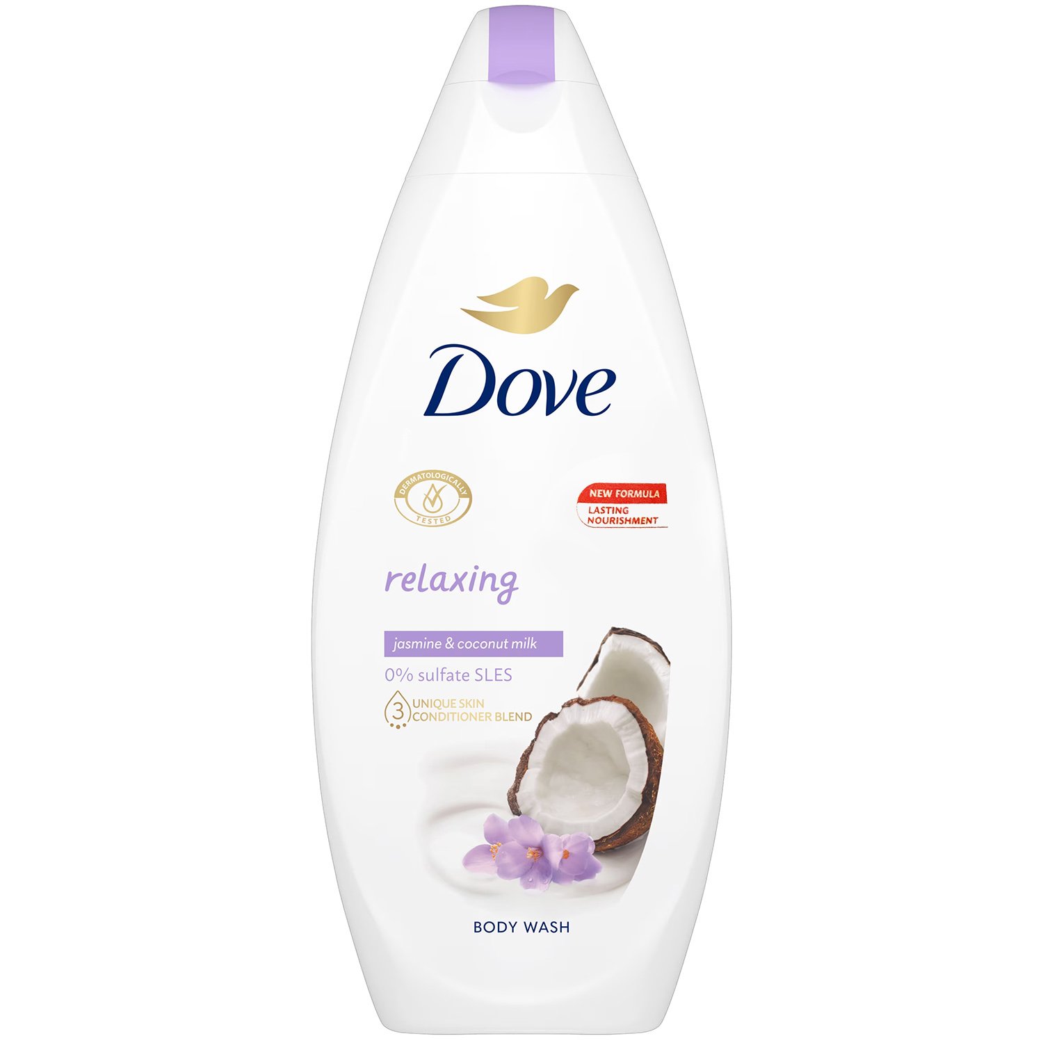 Dove Relaxing Jasmine & Coconut Milk Shower Gel Ενυδατικό Αφρόλουτρο με Χαλαρωτικό Άρωμα για Απαλή & Βελούδινη Επιδερμίδα 720ml