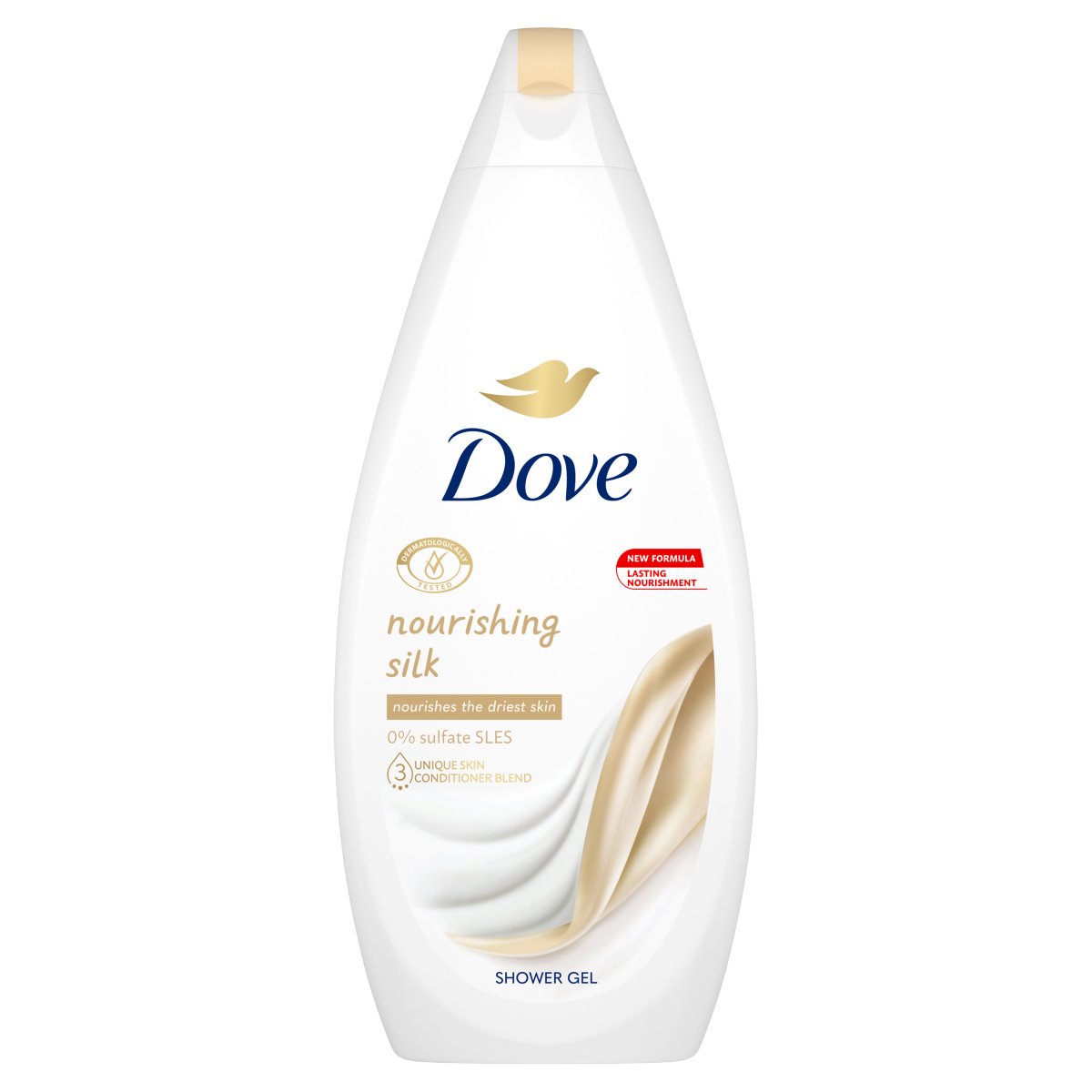 Dove Nourishing Silk Shower Gel Ενυδατικό Αφρόλουτρο Μεταξένιο & Ελαφρύ με Πλούσιο Άρωμα Λουλουδιών 720ml