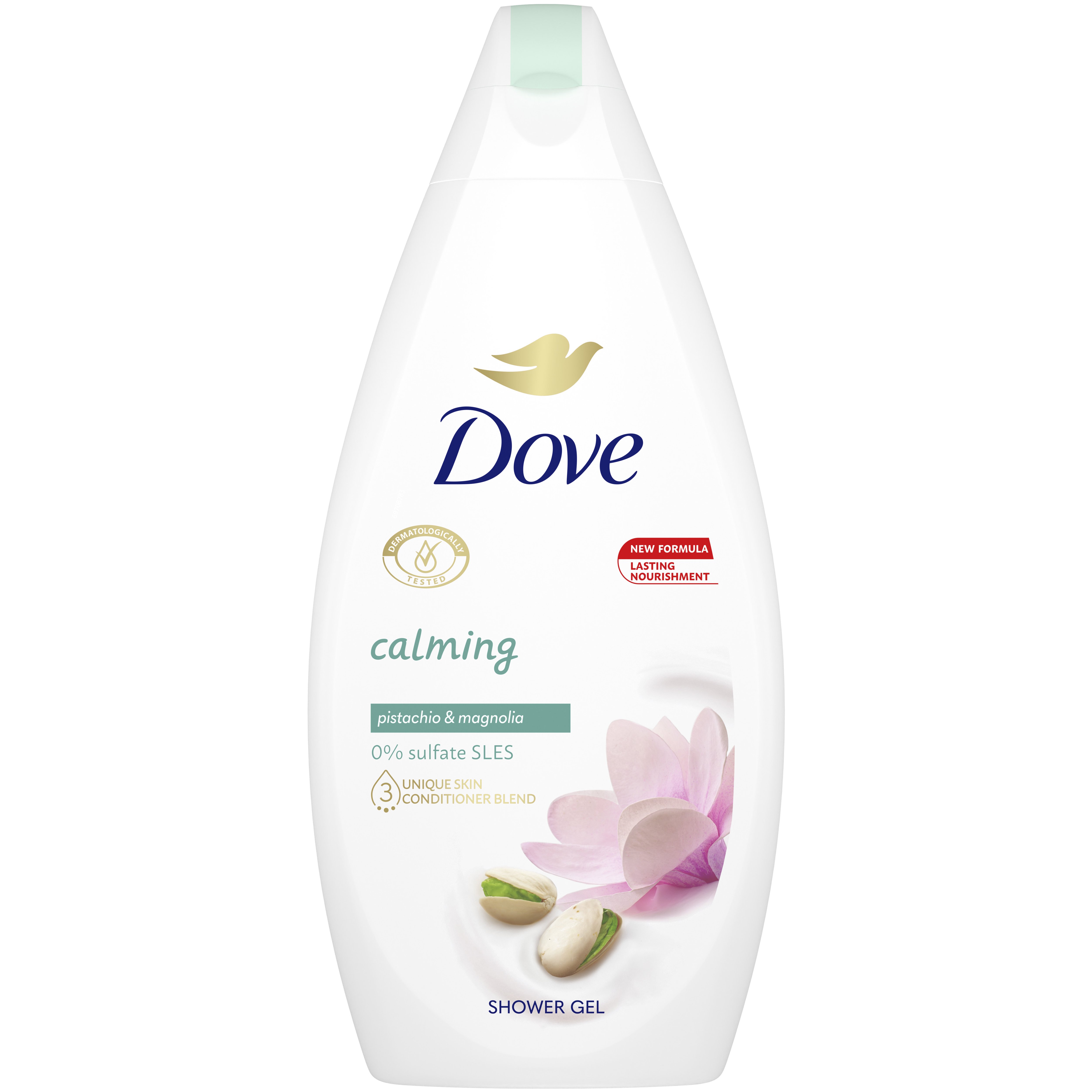 Dove Calming Pistachio & Magnolia Shower Gel 450ml Χαλαρωτικό Αφρόλουτρο με Άρωμα Κρέμας Φιστικιού & Μανόλιας 450ml