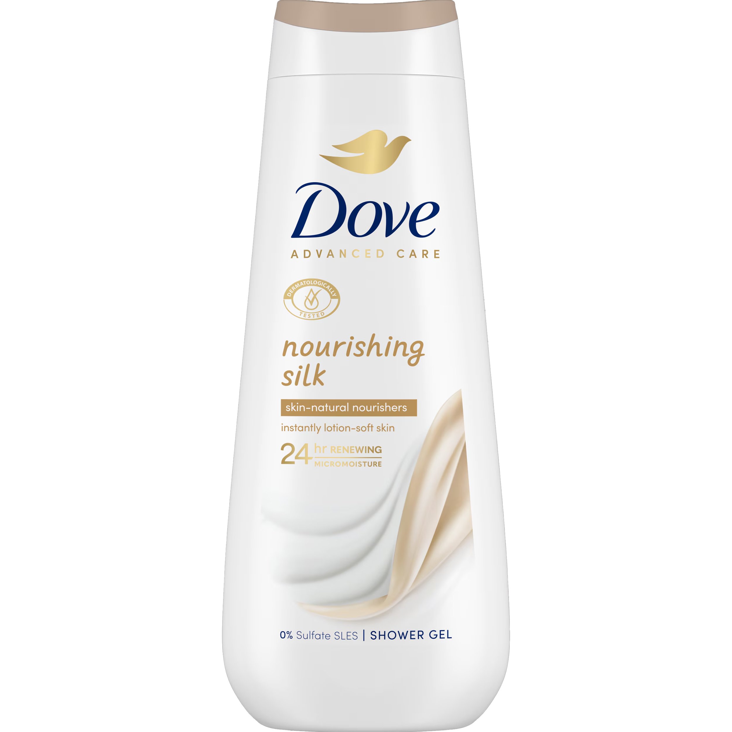 Dove Dove Advanced Care Nourishing Silk Αφρόλουτρο Απαλό για την Επιδερμίδα που Προσφέρει Θρέψη & Ενυδάτωση που Διαρκεί Όλη την Ημέρα 600ml