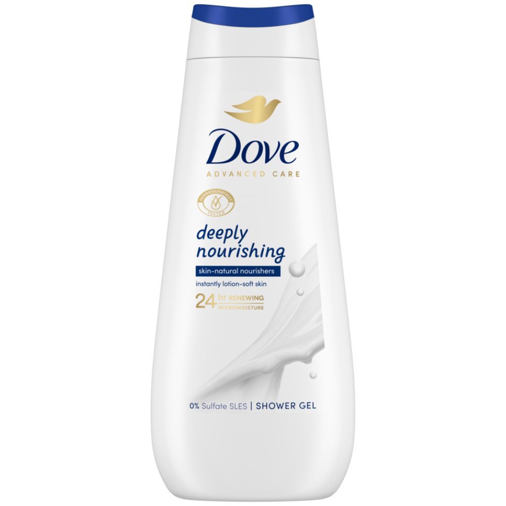 Dove Advanced Care Deeply Nourishing Shower Gel Ενυδατικό Αφρόλουτρο για Απαλό & Βαθύ Καθαρισμό του Δέρματος με Μεταξένιο Άρωμα 400ml