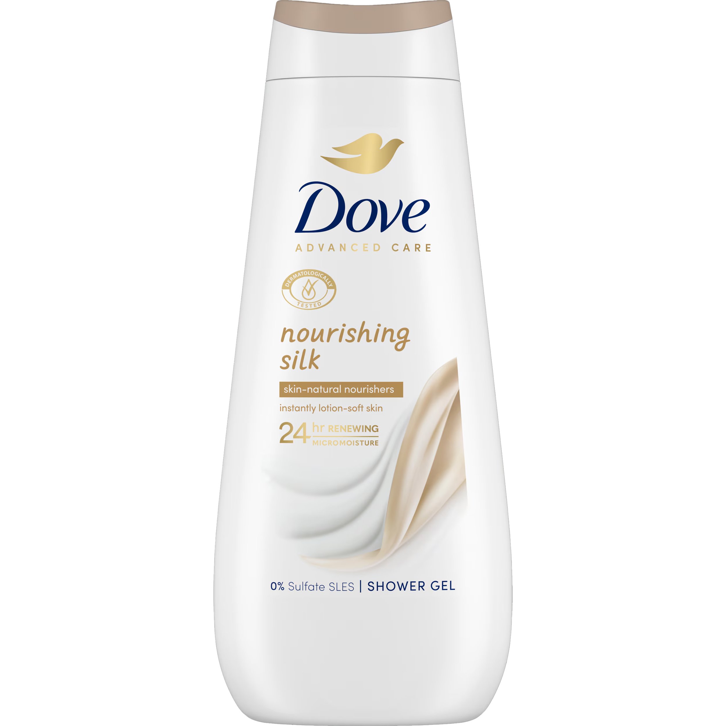 Dove Dove Advanced Care Nourishing Silk Αφρόλουτρο Απαλό για την Επιδερμίδα που Προσφέρει Θρέψη & Ενυδάτωση που Διαρκεί Όλη την Ημέρα 400ml