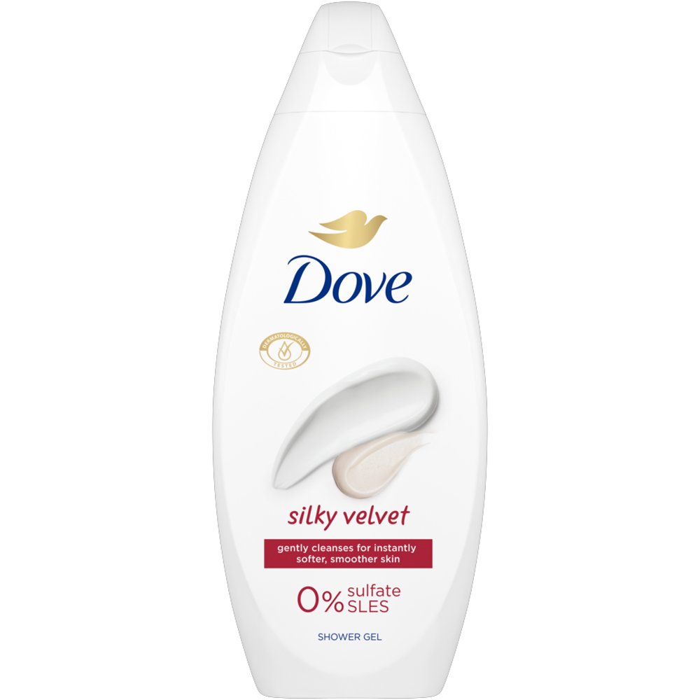 Dove Silky Velvet Shower Gel Ενυδατικό & Θρεπτικό Αφρόλουτρο για Λεία Επιδερμίδα με Μεταξένιο Άρωμα 250ml