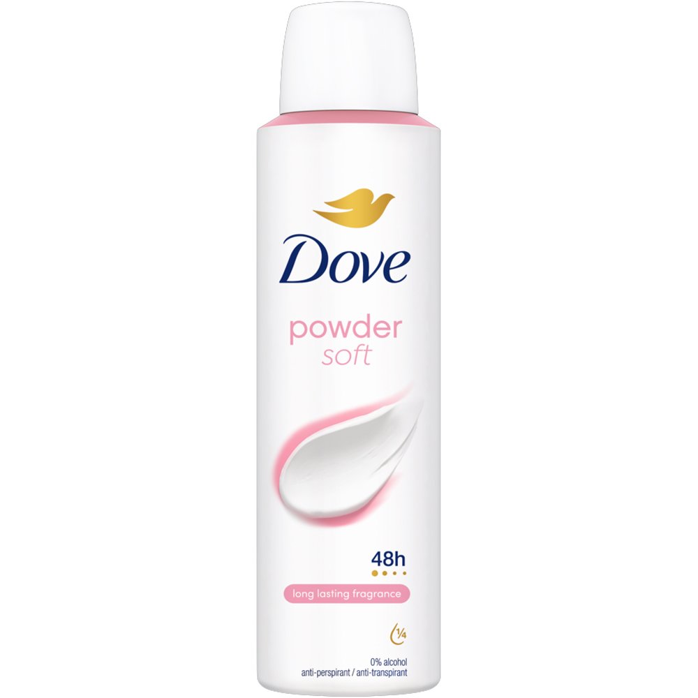 Dove Talc Powder Soft 48h Anti Perspirant & Traspirant Spray Αποσμητικό Σπρέι Εμπνευσμένο από τη Βρεφική Πούδρα που Προσφέρει Μακράς Διάρκειας Προστασία 150ml