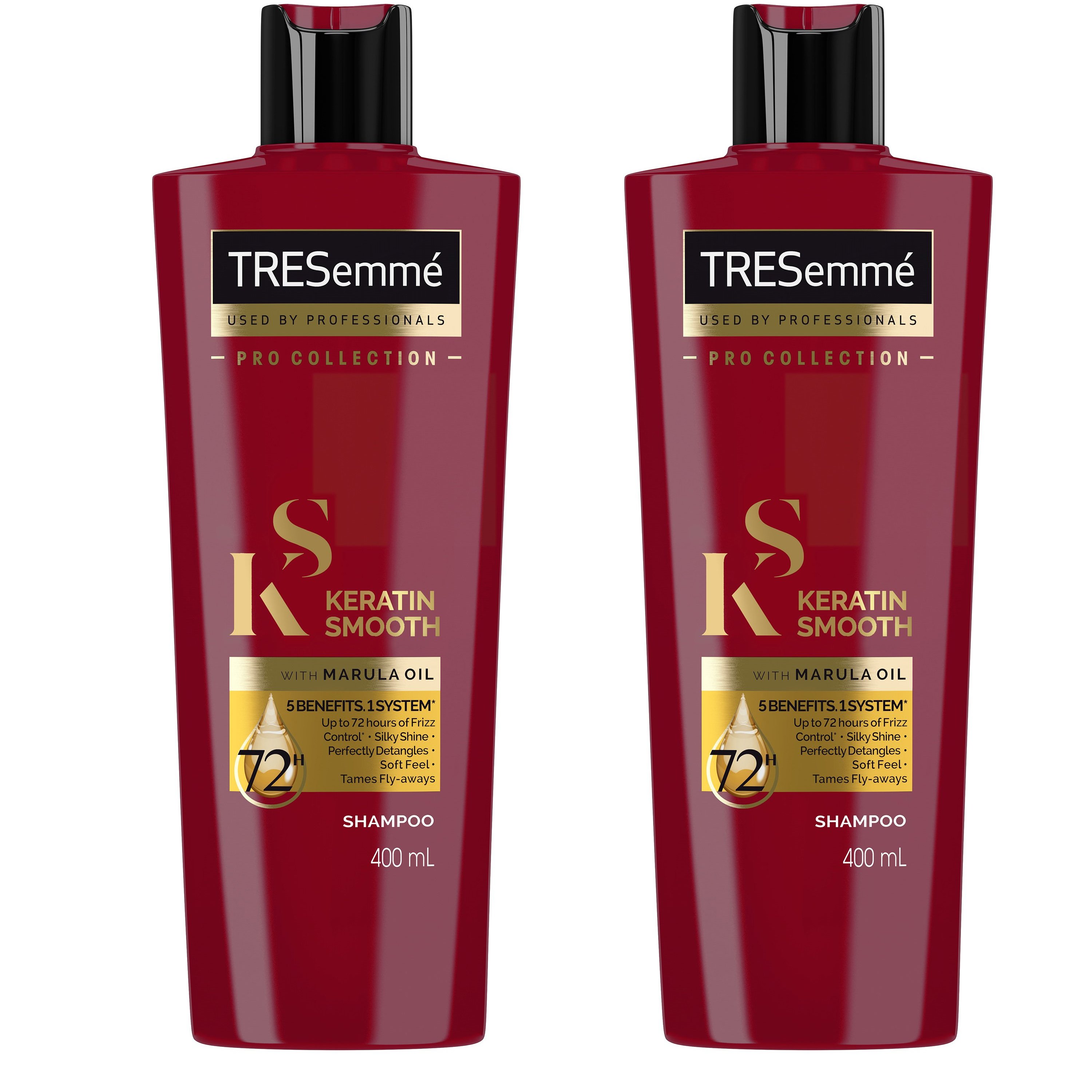 TRESemme Promo Keratin Smooth Shampoo with Marula Oil Σαμπουάν με Έλαιο Κερατίνης για Απαλά, Λεία Μαλλιά 2x400ml 1+1 Δώρο