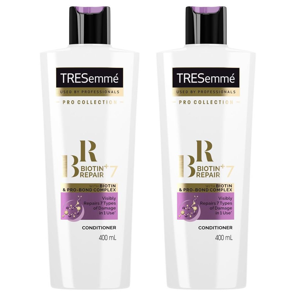 TRESemme Πακέτο Προσφοράς Biotin+Repair 7 Conditioner Μαλακτική Κρέμα Μαλλιών Αναδομεί τα Ταλαιπωρημένα Μαλλιά 2x400ml 1+1 Δώρο