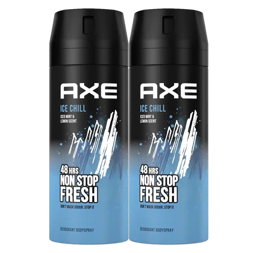 Axe Πακέτο Προσφοράς Ice Chill 48h Non Stop Fresh Body Spray Αποσμητικό για Αίσθηση Απόλυτης Δροσιάς Όλη Μέρα 2x150ml