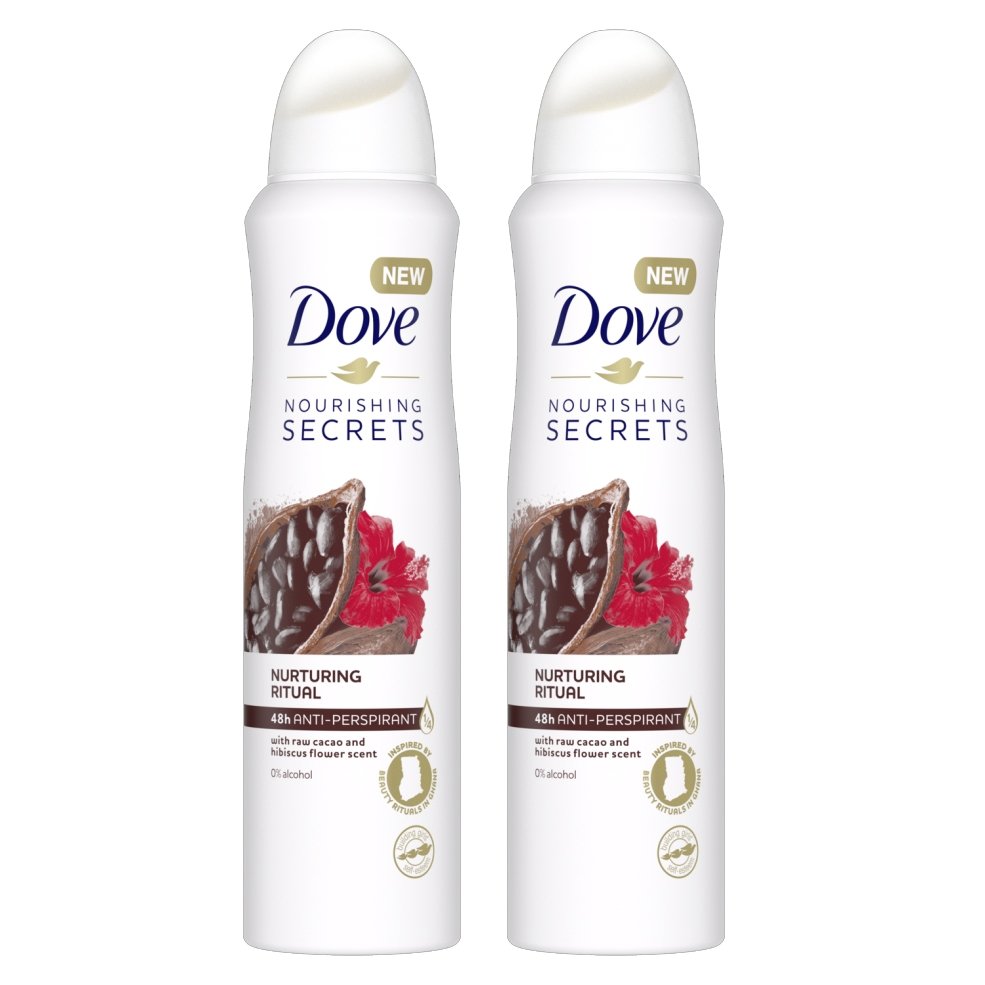 Dove Πακέτο Προσφοράς Nourishing Secrets Cocoa Anti-Perspirant Spray Deo 2x150ml 1+1 Δώρο