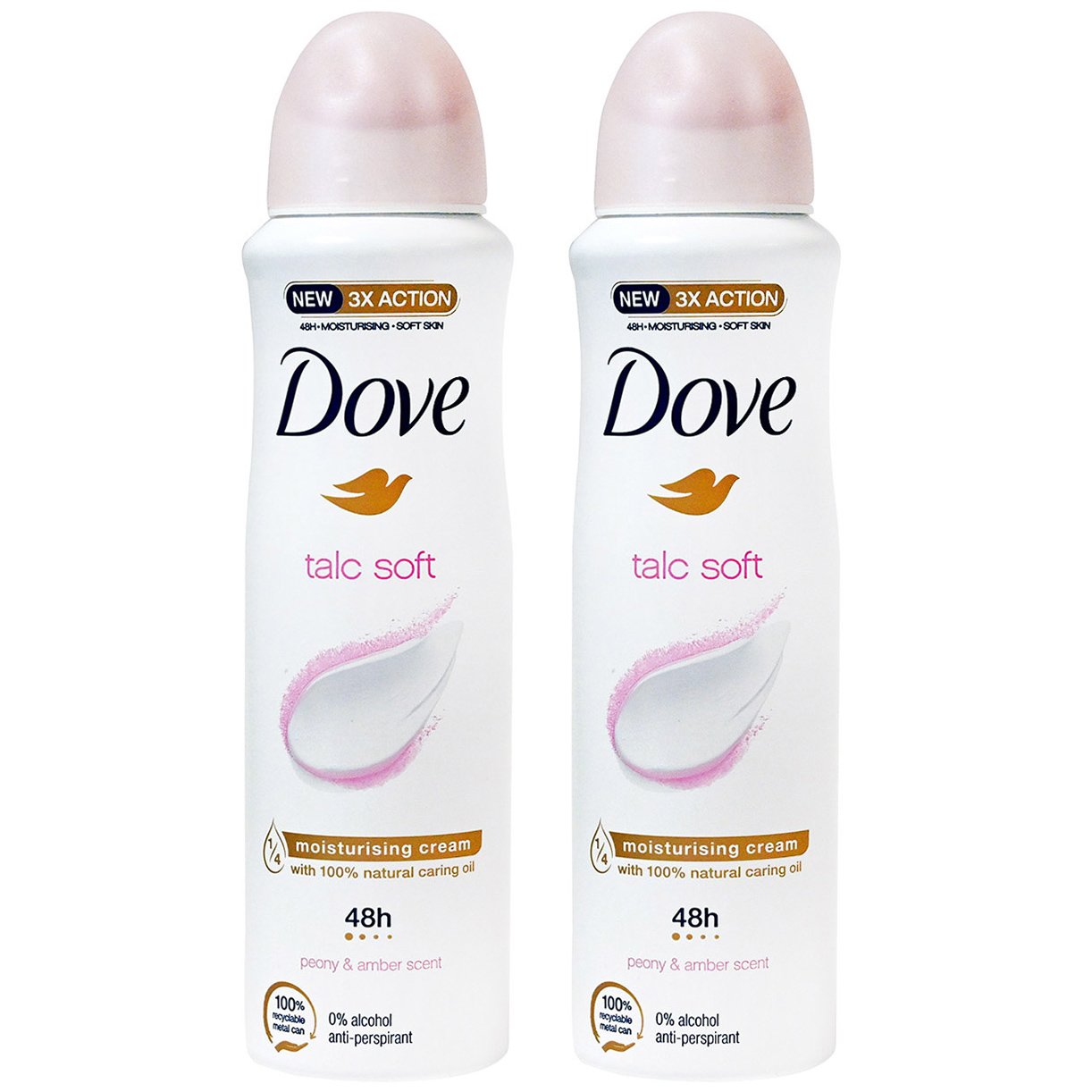 Dove Πακέτο Προσφοράς Αποσμητικό Spray Talc Soft 2 x150ml