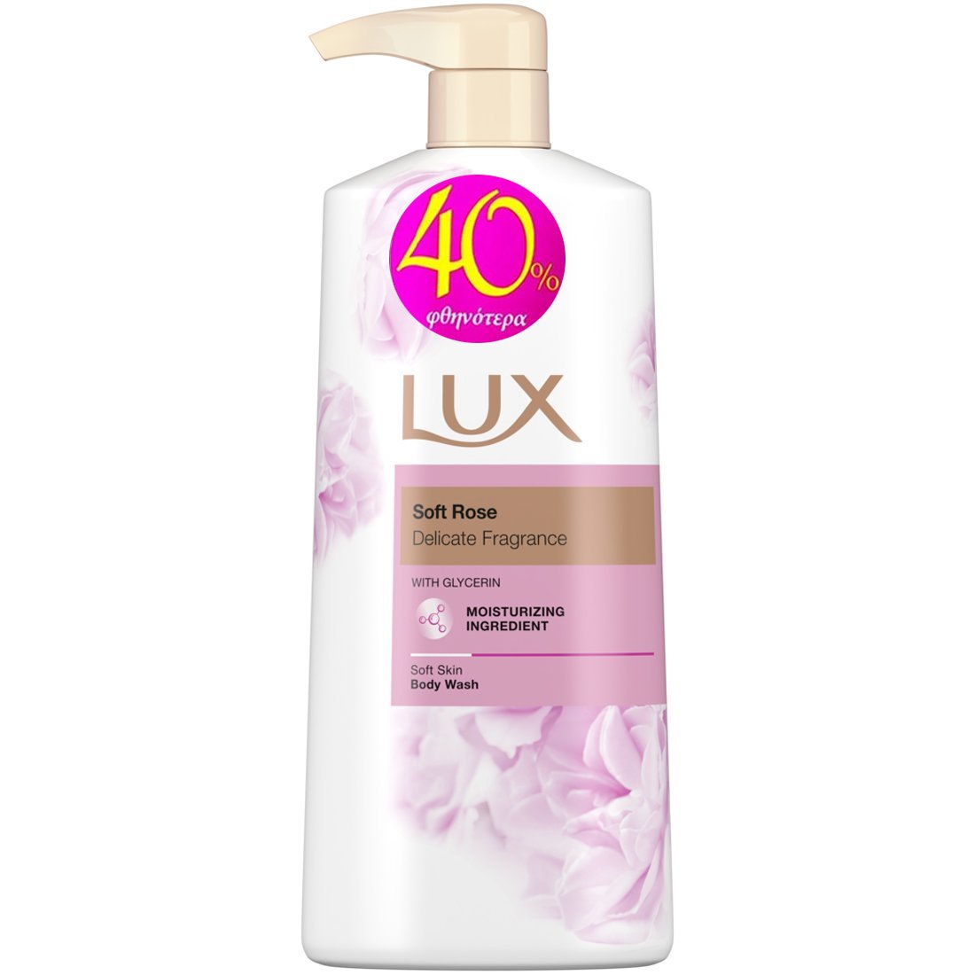 Lux Soft Rose Delicate Fragrance Body Wash 600ml Promo -40%,Αφρόλουτρο με Γοητευτικό Άρωμα από Άνθη Εξωτικών Λουλουδιών