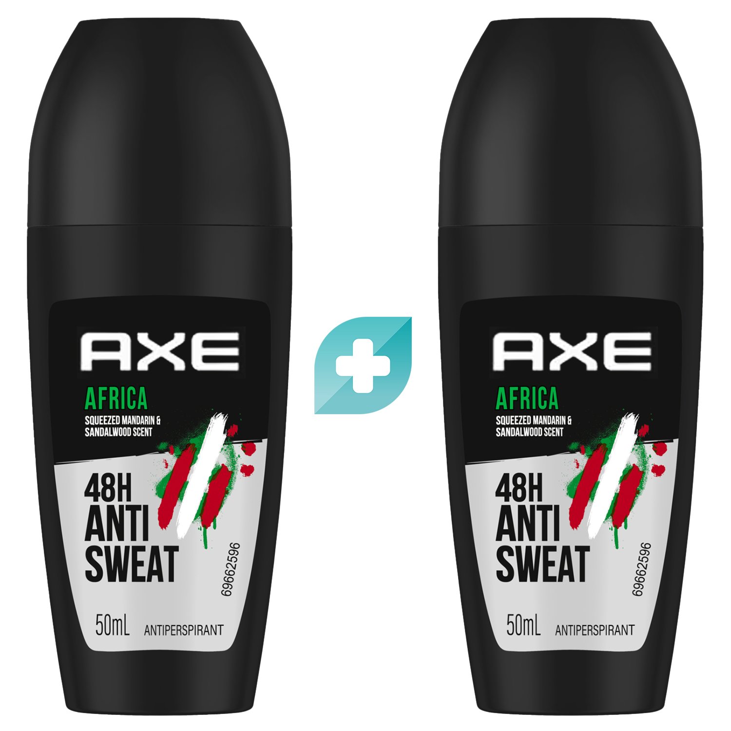 Axe Πακέτο Προσφοράς Africa Anti Sweat Antiperspirant Roll-On 48h Ανδρικό Αποσμητικό Roll-On με Αντιιδρωτική Προστασία & Άρωμα από Αφρικάνικα Μπαχαρικά 2x50ml (1+1 Δώρο)