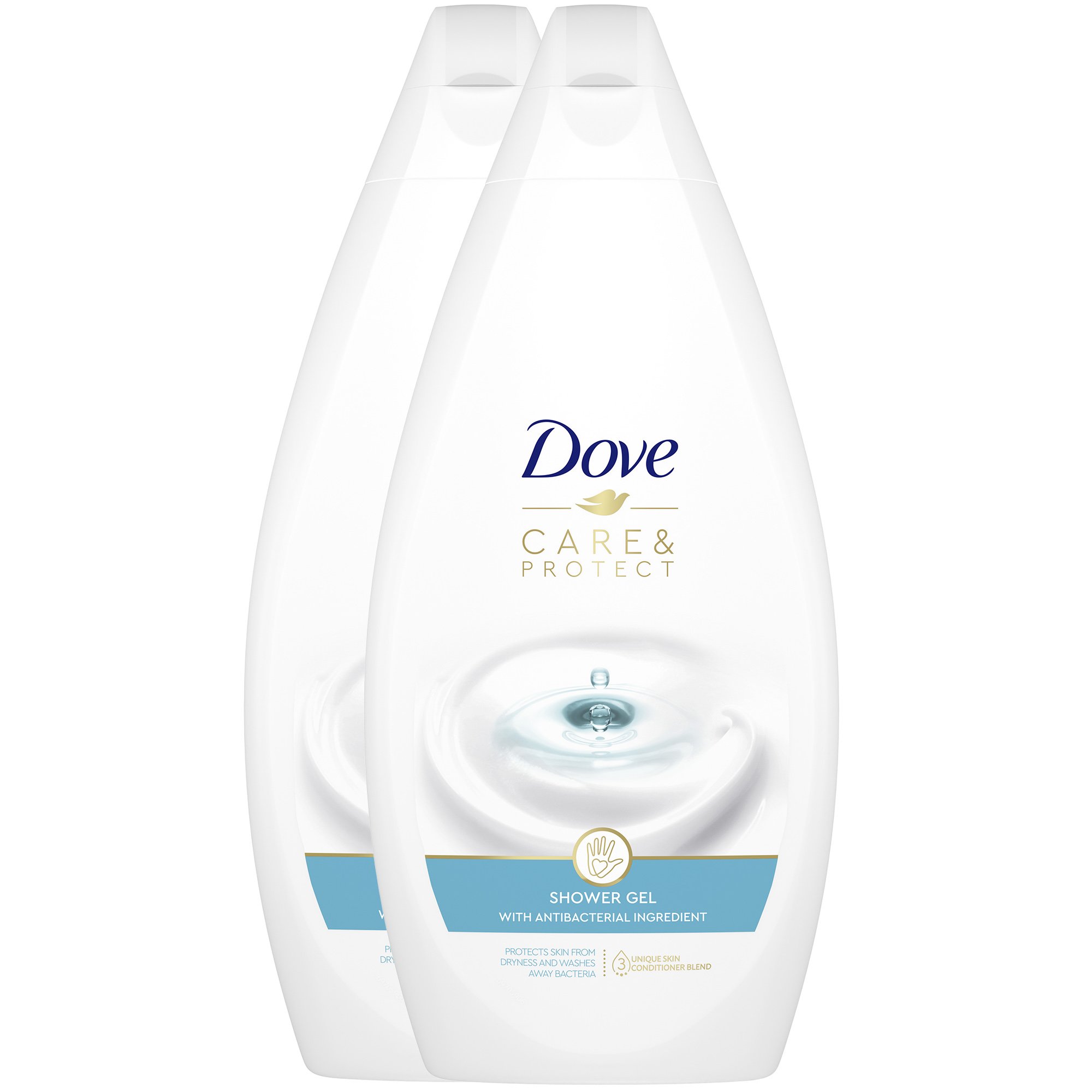 Dove Πακέτο Προσφοράς Care & Protect Shower Gel with Antibacterial Ingredient Ενυδατικό Αφρόλουτρο Σώματος που Προστατεύει το Δέρμα από τα Μικρόβια 2x450ml (1+1 Δώρο)