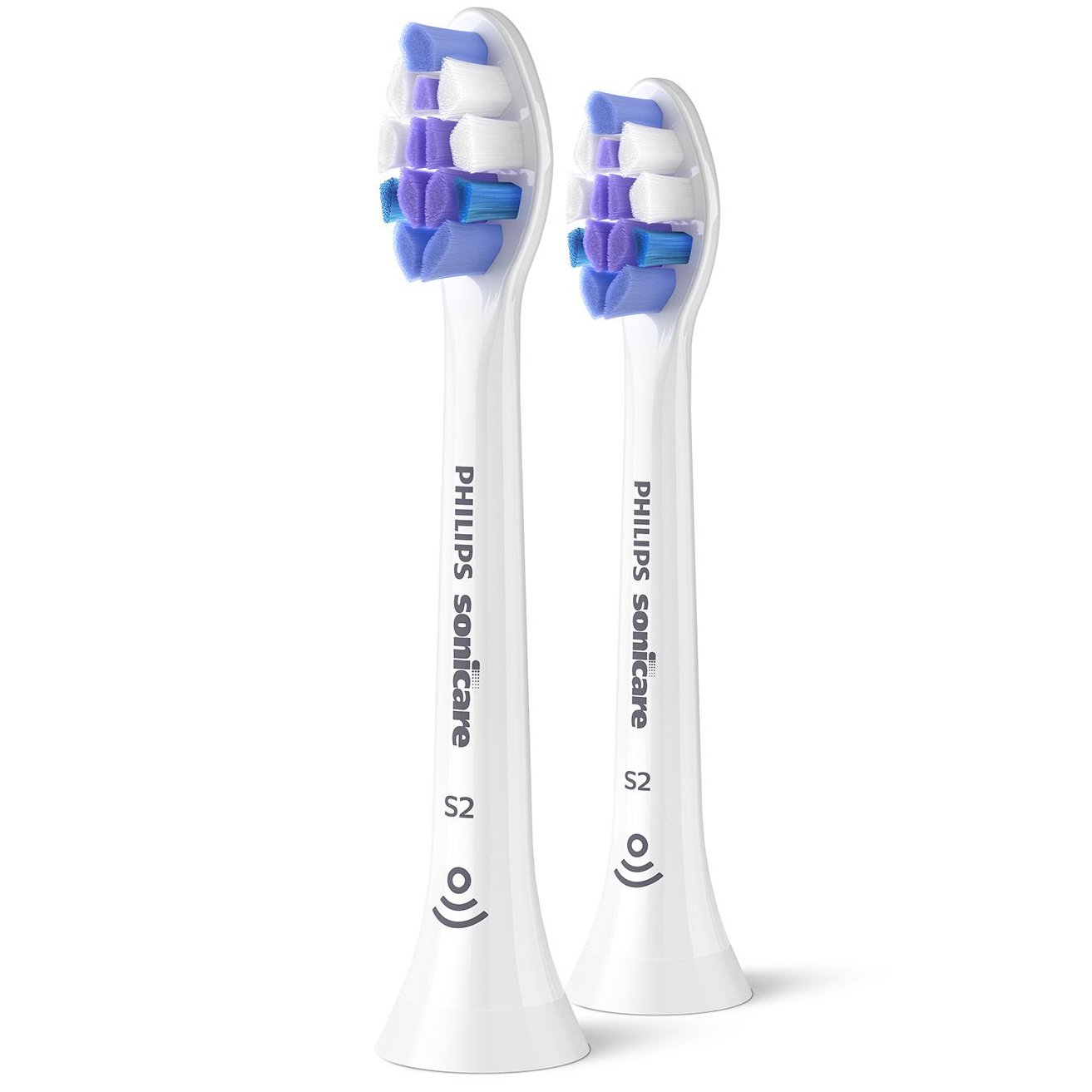 Philips Sonicare S2 Sensitive Replacement Head Ανταλλακτικές Κεφαλές Βουρτσίσματος για Εξαιρετικά Απαλό Καθαρισμό στα Ευαίσθητα Δόντια & Ούλα 2 Τεμάχια