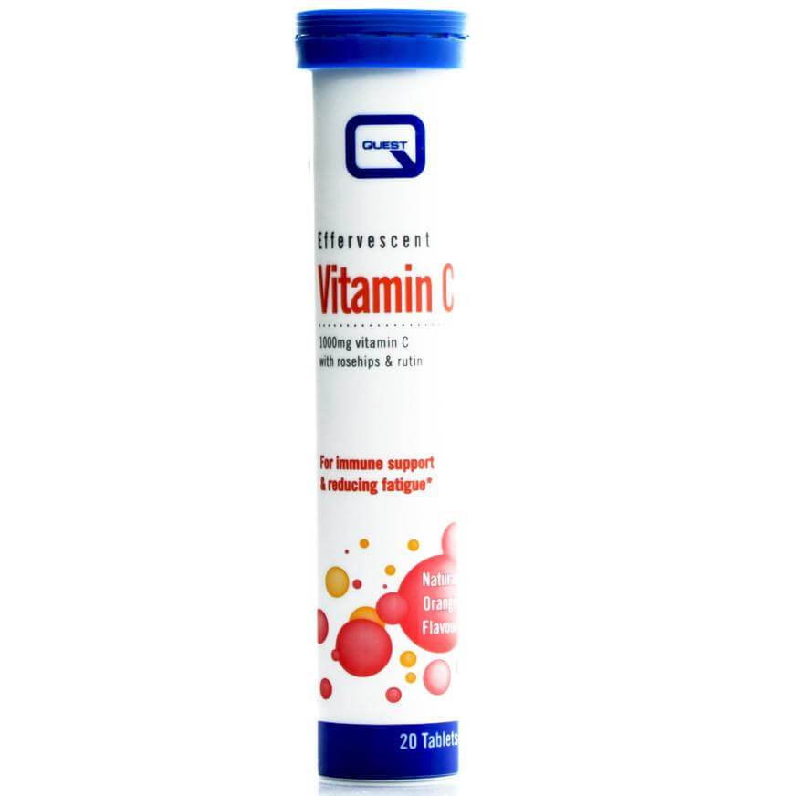Quest Effervescent Vitamin C 1000mg Αναβράζουσα Βιταμίνη C Ενίσχυση του Ανοσοποιητικού Συστήματος 20Effer.tabs