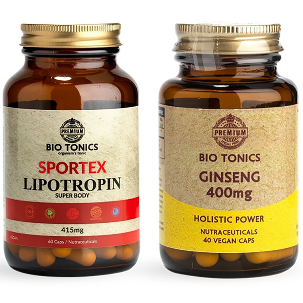 Bio Tonics Bio Tonics Πακέτο Προσφοράς Lipotropin 415mg Συμπλήρωμα Διατροφής για Απώλεια Βάρους 60 caps & Ginseng 400mg Τόνωση του Οργανισμού 40veg.caps