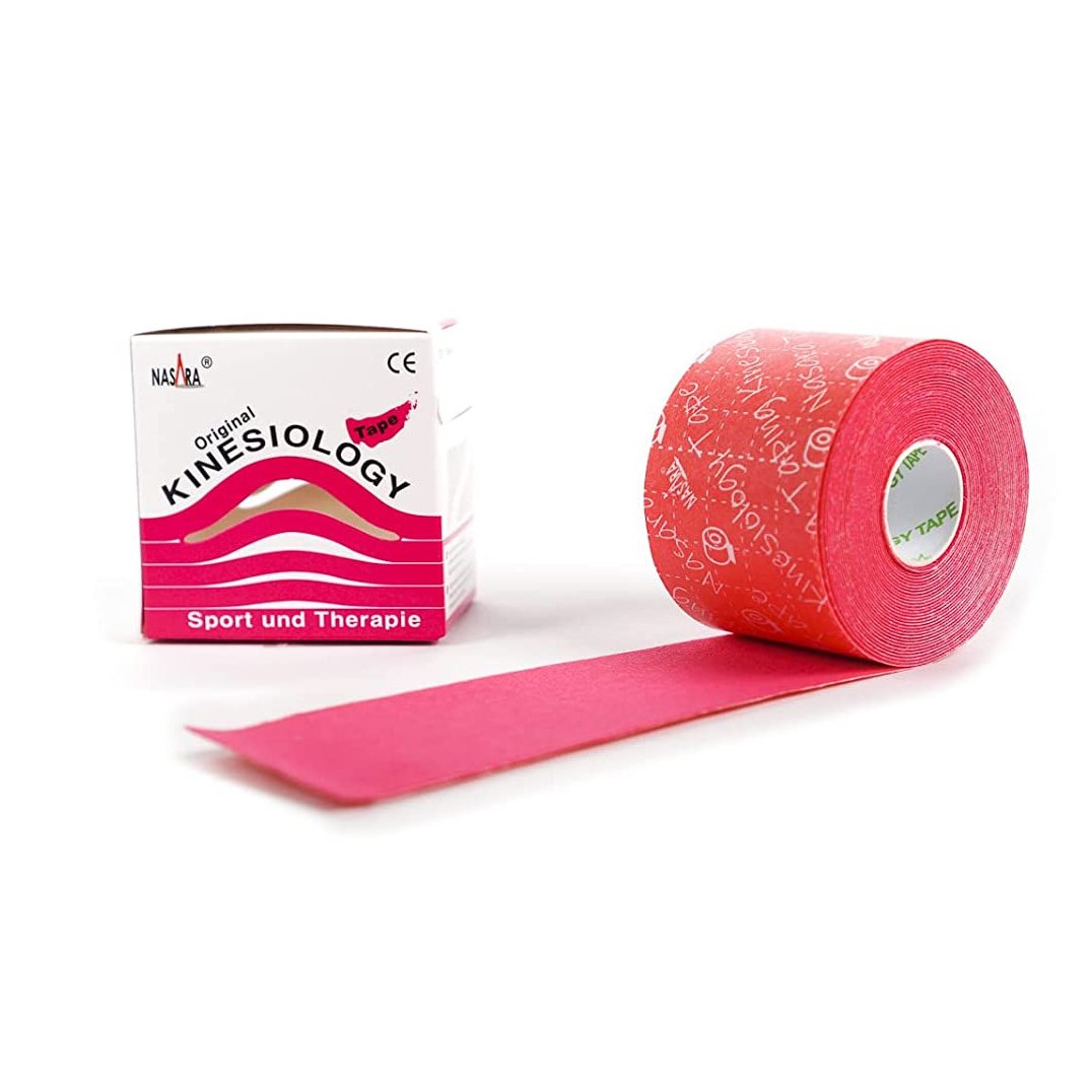 Nasara Kinesiology Tape Sport & Therapy Ταινία Κινησιοθεραπείας 5cmx5m 1 Τεμάχιο – Ροζ