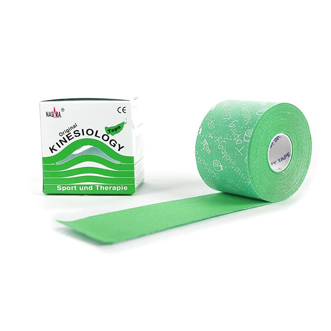 Alfacare Nasara Kinesiology Tape Sport & Therapy Ταινία Κινησιολογίας & Θεραπείας 5cmx5m 1 Τεμάχιο - Πράσινο
