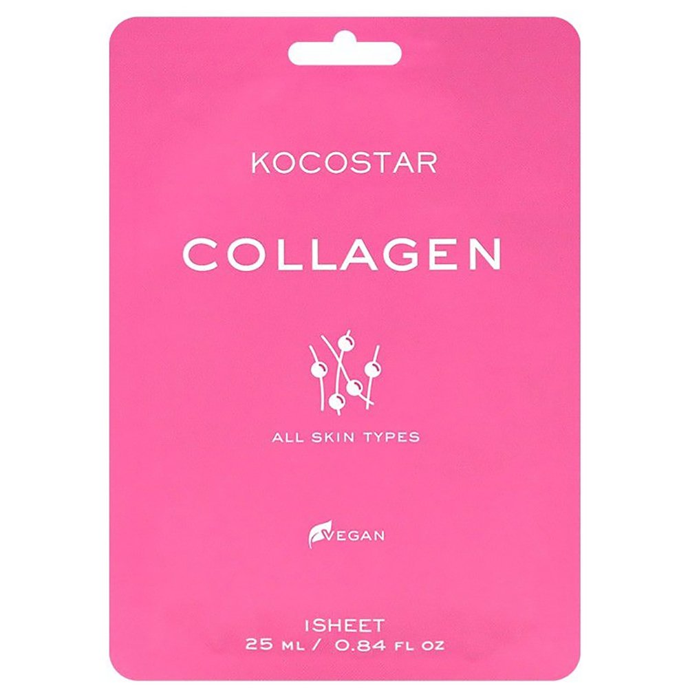 Vican Kocostar Collagen Face Mask Κωδ 5600 Εμποτισμένη Μάσκα Αναζωογόνησης για Όλους τους Τύπους Δέρματος 1 Τεμάχιο