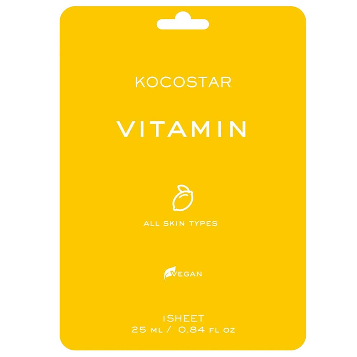 Vican Kocostar Vitamin Face Mask Κωδ 5603 Εμποτισμένη Μάσκα Αναζωογόνησης & Λάμψης για Όλους τους Τύπους Δέρματος 1 Τεμάχιο