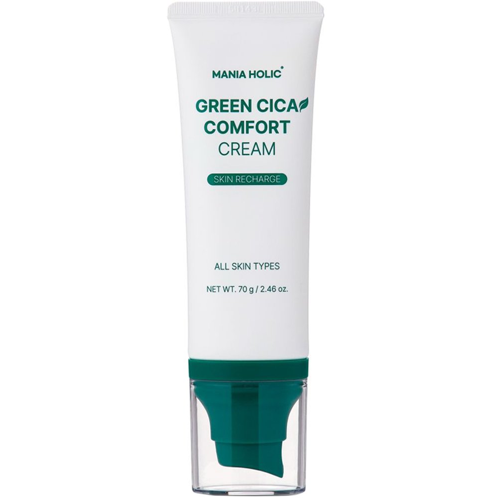 Mania Holic Skin Recharge Green Cica Comfort Cream Κρέμα Αναζωογόνησης Προσώπου που Βοηθά στην Επαναφορά της Υγρασίας & Καταπραΰνει την Κουρασμένη Επιδερμίδα 70g