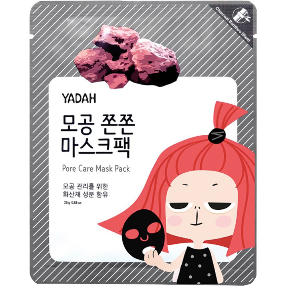 Yadah Yadah Pore Care Volcanic Ash Mask Υφασμάτινη Μάσκα από Μπαμπού με Ηφαιστειακή Στάχτη για τον Καθαρισμό των Πόρων του Προσώπου 25g