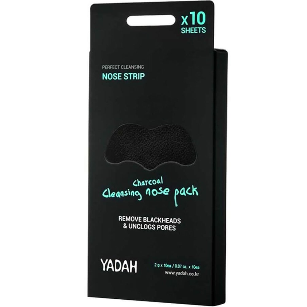 Yadah Yadah Charcoal Cleansing Nose Pack Nose Strip Ταινίες Καθαρισμού των Πόρων της Μύτης με Άνθρακα Αφαιρεί τους Ρύπους & Περίσσιο Σμήγμα 10 Τεμάχια