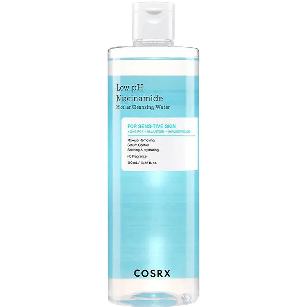 COSRX Low pH Niacinamide Micellar Cleansing Water Μικυλλιακό Νερό Καθαρισμού που Αφαιρεί Αποτελεσματικά Μακιγιάζ & Ρύπους 400ml