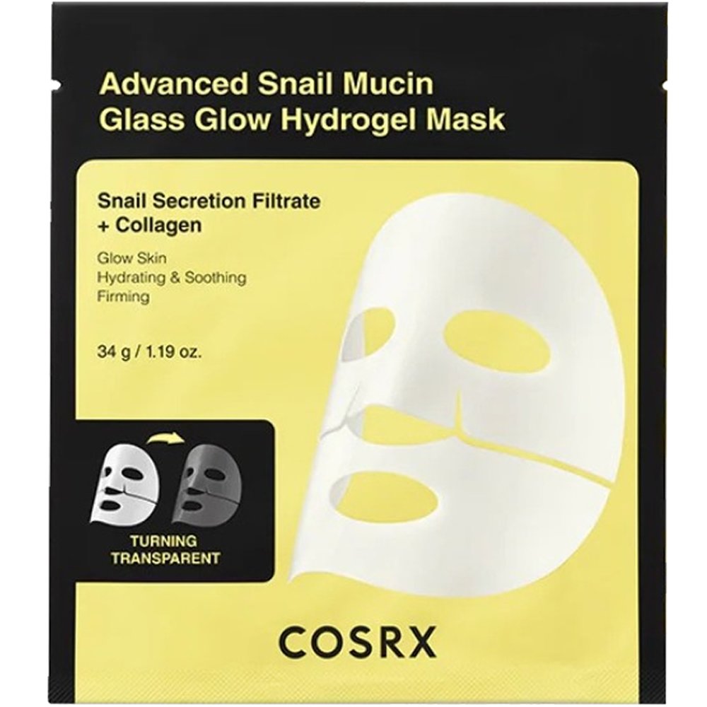 COSRX Advanced Snail Mucin Glass Glow Hydrogel Mask Μάσκα Υδρογέλης Κολλαγόνου & Σαλιγκαριού για Σφριγηλή Επιδερμίδα 1 Τεμάχιο
