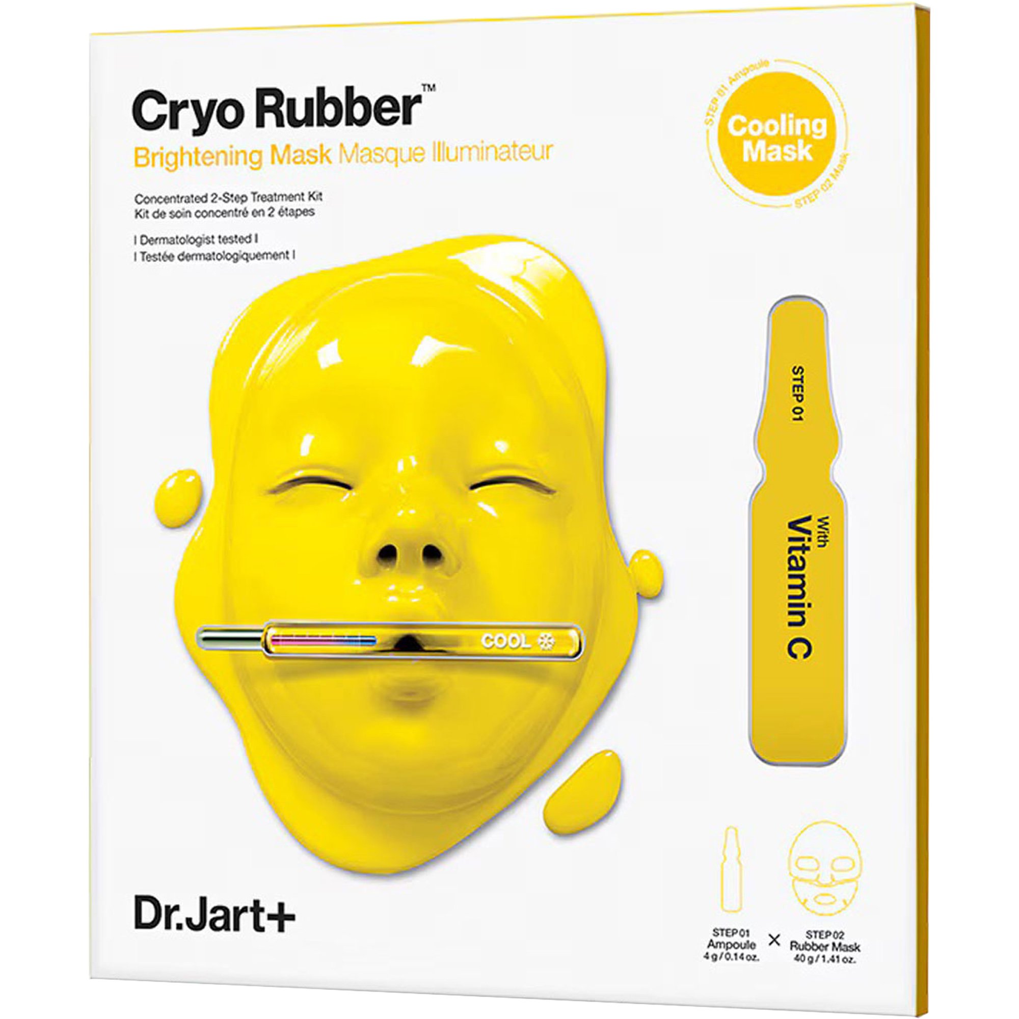 Dr.Jart+ Dr.Jart+ Cryo Rubber Brightening Kit Mask Ενυδατικό Κιτ Περιποίησης Προσώπου με Αμπούλα & Μάσκα Υαλουρονικού Οξέως για Λάμψη 1 Τεμάχιο