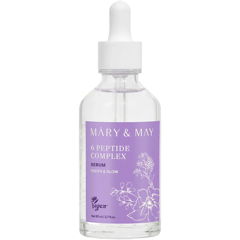 Mary & May Mary & May Youth & Glow 6 Peptide Complex Serum Ορός Προσώπου με 6 Τύπους Πεπτιδίων Αναγέννησης της Επιδερμίδας & Μείωσης της Εμφάνισης των Ρυτίδων Χωρίς Άρωμα 80ml