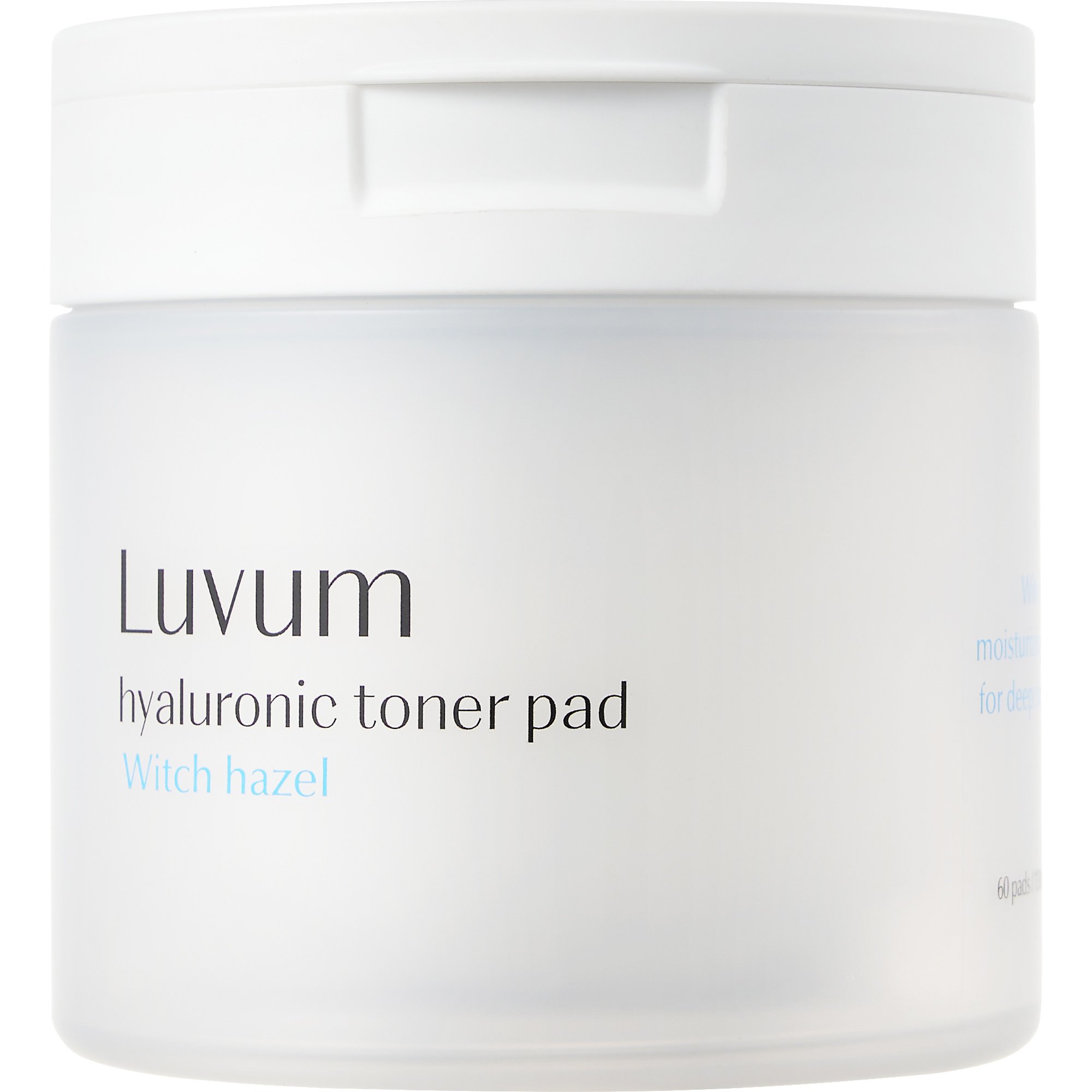 Luvum Luvum Hyaluronic Toner Witch Hazel Pad Ενυδατικά & Απολεπιστικά Toner Pads με Εκχύλισμα Αμαμελίδας 60 Τεμάχια