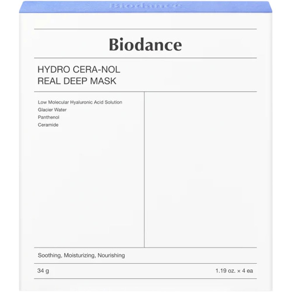 Biodance Biodance Hydro Cera-Nol Real Deep Mask Καταπραϋντική Μάσκα Προσώπου Υδρογέλης που Ενισχύει τον Επιδερμικό Φραγμό 34g - 4 Τεμάχια