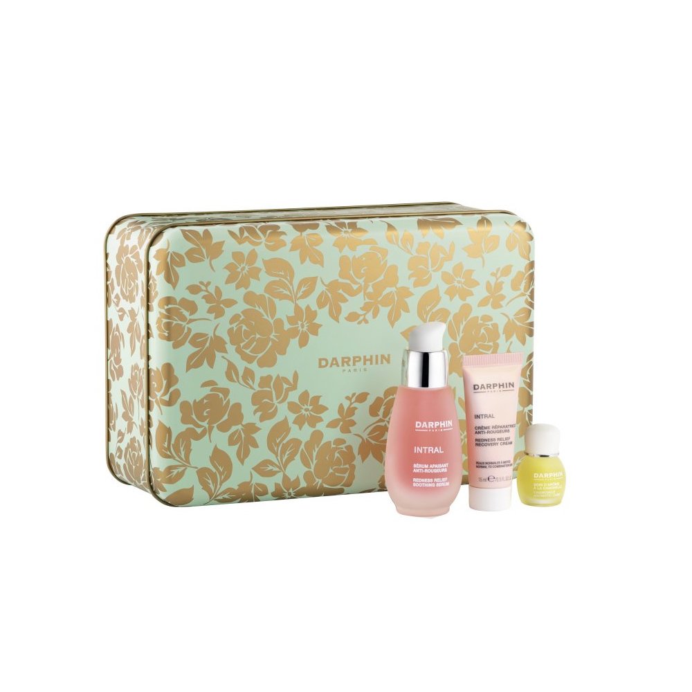 Darphin Set Intral Redness Relief Soothing Serum 30ml, Redness Relief Recovery Cream 15ml & Chamomile Aromatic Care 4ml